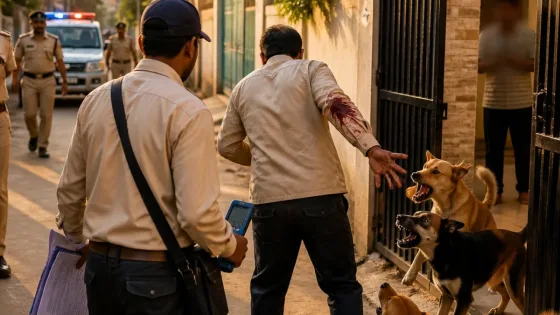 Gwalior: Power department staff assaulted, set upon by three dogs while taking meter reading