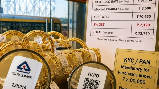 Howrah buyers urged to check BIS hallmarks, making charges and GST before buying gold