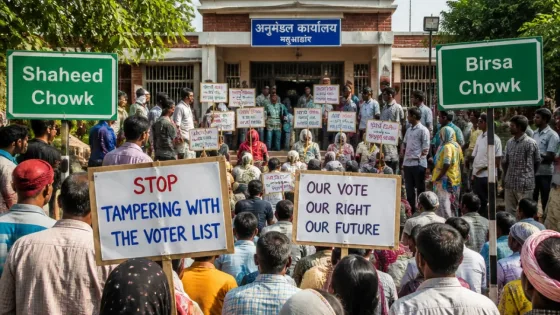 Hundreds in Mahuadanr Protest Alleged Misuse of Form 7, Seek Probe into Voter Deletions