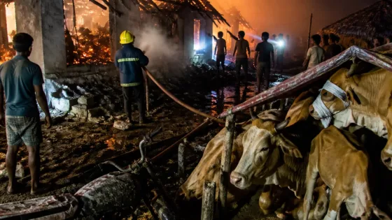 Late-night blaze in Cuttack's Sana Patasundarpur leaves two critically burned, cattle injured