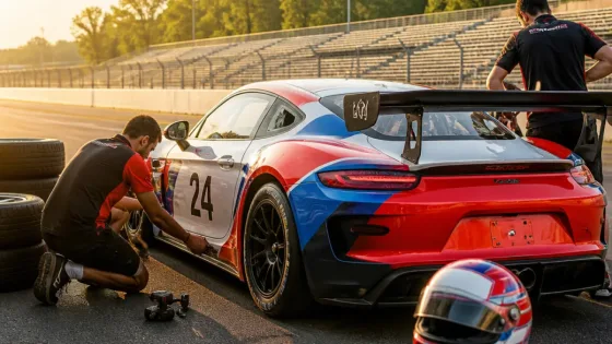 Loni Unser helps Kellymoss Porsche to best finish of fifth in GT4 America at Barber