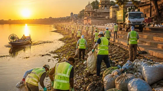 Lucknow volunteers mark 177th Gomti clean-up; network expands to about 8,000