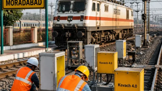 Moradabad: Indian Railways clears Kavach 4.0 for 712 Rkm in division at ₹170 crore