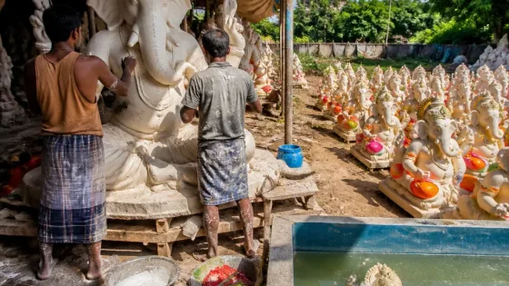 Tiruchirappalli artisans make tapioca-based eco-friendly Ganesha idols ahead of Vinayaka Chaturthi