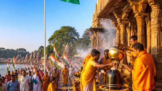 Two MP temples observe Independence Day on August 11, following Hindu calendar tradition