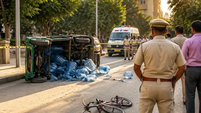 7-year-old Saksham crushed as e-rickshaw overturns in Faridabad’s Sector 31