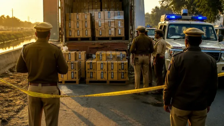 Agra police seize 415 boxes of liquor worth ₹45 lakh; two arrested