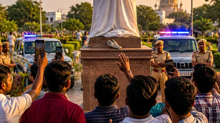 Agra village tense after vandalism of Dr B.R. Ambedkar statue; police register case