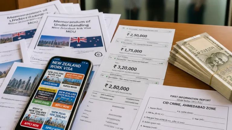 Ahmedabad CID Books Four Over Alleged ₹81.95-Lakh New Zealand Visa Fraud
