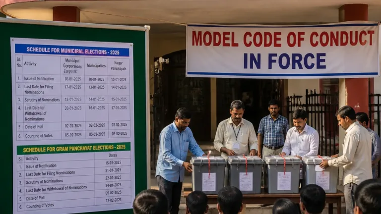 Andhra Pradesh municipal polls set for October 28; gram panchayat voting in three phases