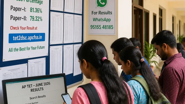 AP TET–June 2026: 45.63% pass overall as results declared, in-service teachers fare better
