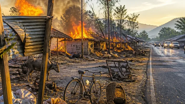 Armed groups allegedly attack several Naga villages along IT Road in Kangpokpi; homes set ablaze