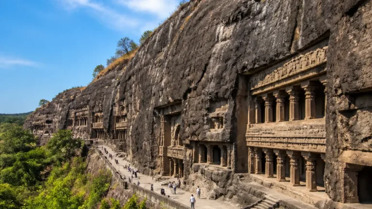 Aurangabad's Ellora Caves: basalt cliff complex of Buddhist, Hindu and Jain monuments