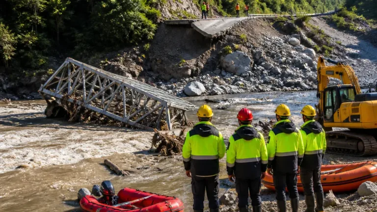 Bailey bridge over Tamak drain washed away; border road to Niti Valley snapped, BRO driver missing