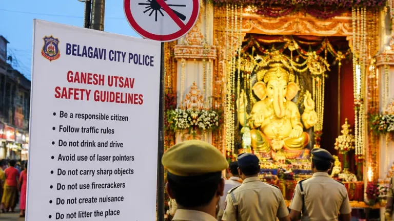 Belagavi police issue strict guidelines for Ganesh Chaturthi; laser lights banned