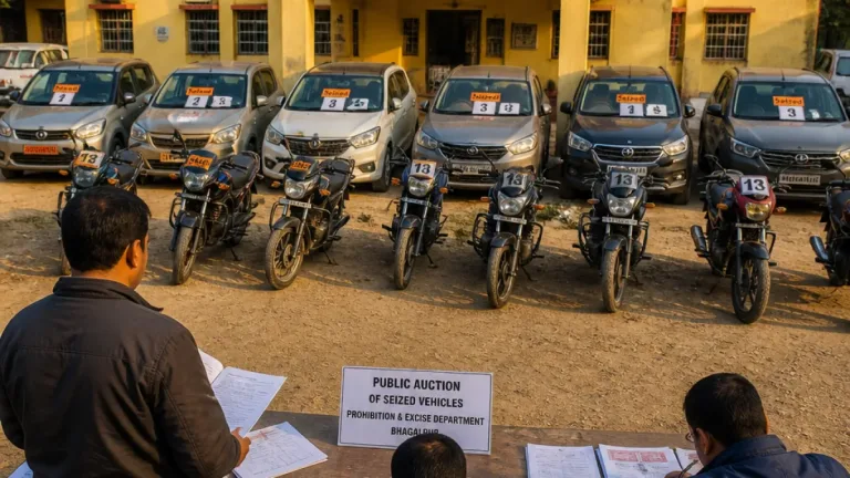 Bhagalpur: Excise department auctions 13 seized vehicles, brings in ₹1.5 lakh