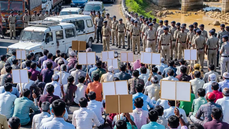 Bhavnagar: Villagers Block Highway at Umaniyavadar, Demand Bridge After Repeated Accidents