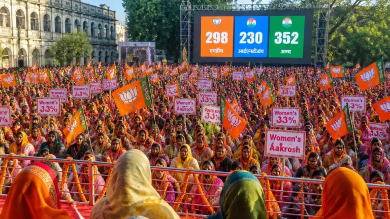 Bhopal rally: BJP stages 'Women’s Aakrosh' to protest defeat of women's reservation bill