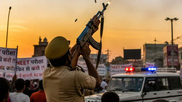 Bihar tells Supreme Court constable fired four AK-47 rounds after being ‘trapped’ in NEET protest