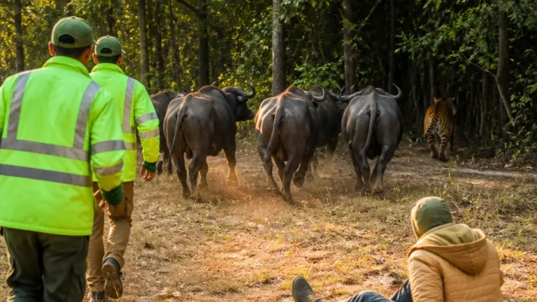 Buffaloes fend off tigress in Bandhavgarh; owner hospitalised, monitoring stepped up