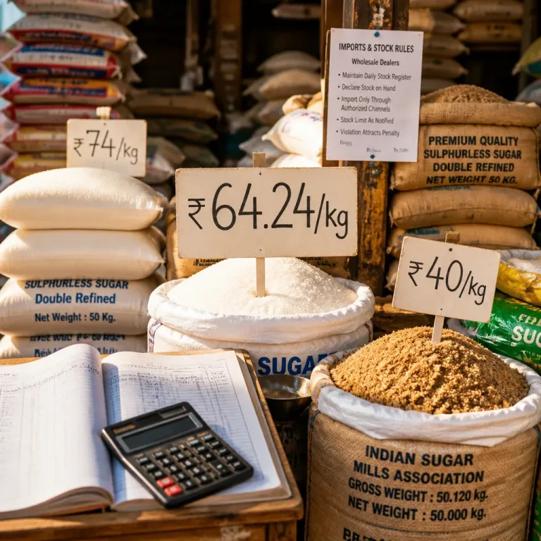 Retail sugar averages ₹64.24/kg as prices stay firm despite government steps