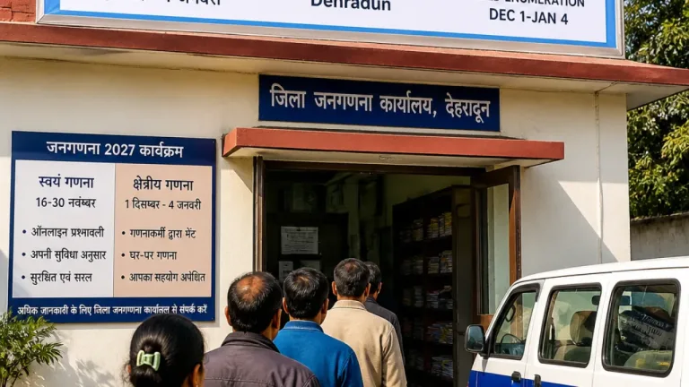 Census 2027 enumeration in parts of Uttarakhand advanced to Dec 1–Jan 4; self-enumeration from Nov 16