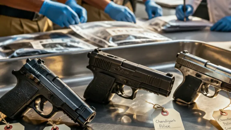 Chandigarh police arrest four in cross‑border arms probe; Turkish Zigana pistol seized