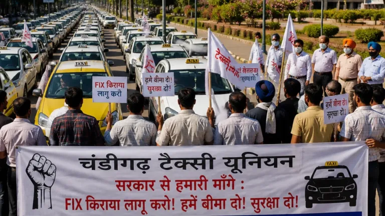 Chandigarh taxi drivers stage 90-day protest, demand enforcement of aggregator policy and fares