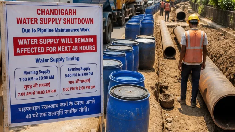 Chandigarh to undergo 48-hour water shutdown from Sept 30 for major pipeline replacement