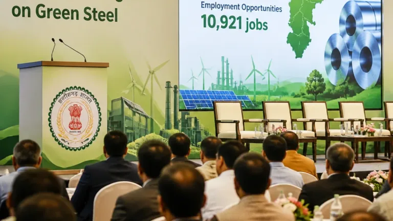 Chhattisgarh secures ₹13,840 crore in green-steel commitments; state cites 10,921 jobs