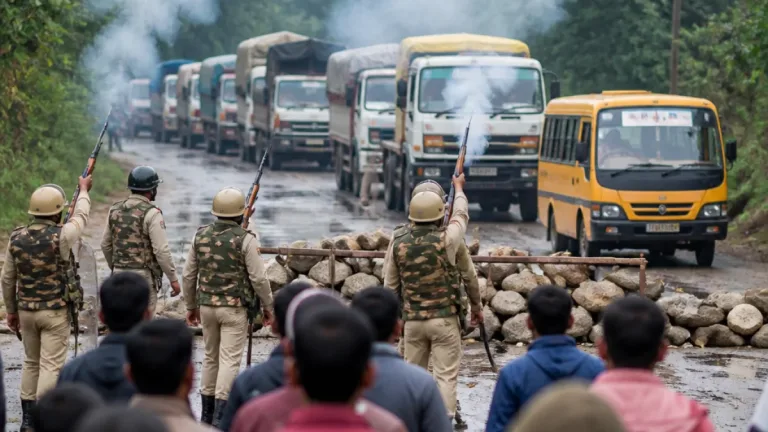 Clash at Assam–Arunachal entry point as blockade enters second day; Arunachal police fire in air