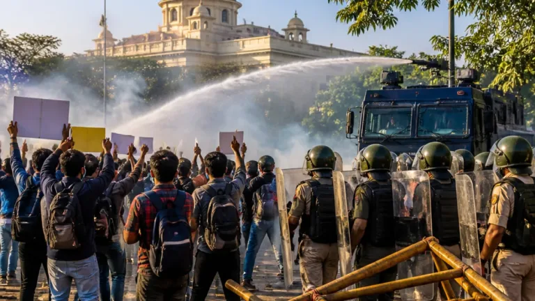 Clash in Patna as students protest two-tier BPSC exam; two police personnel hurt, 25 briefly detained