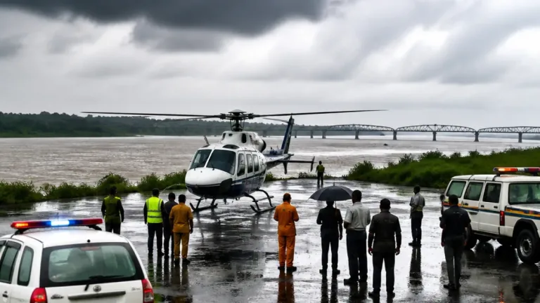 CM Suvendu Adhikari's chopper makes emergency landing at Kolaghat amid bad weather