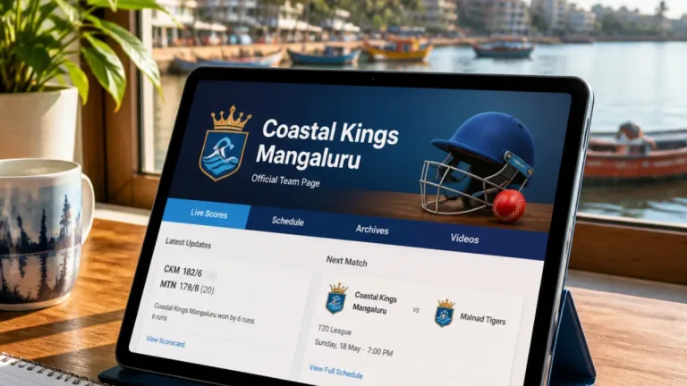 Coastal Kings Mangaluru: Cricbuzz page centralises fixtures, scorecards and stats for local fans