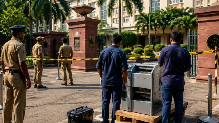 Contract worker dies after hand trapped in note‑shredding machine at RBI office in Thiruvananthapuram