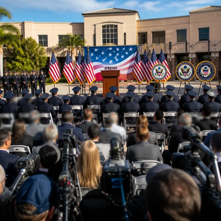 Trump cites drop in violent crime at Nassau police academy, presses law-and-order pitch for midterms