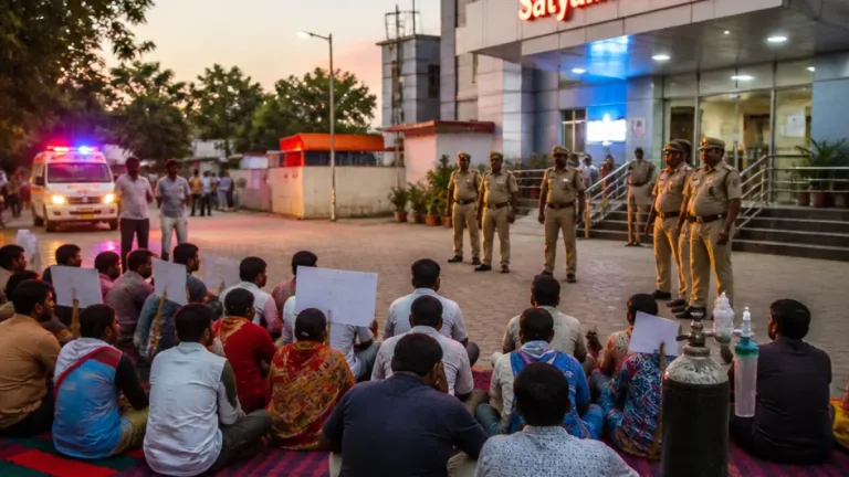 Cuttack: Family stages dharna at Jagatpur hospital after 60-year-old patient dies