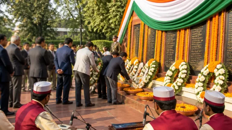 Dhami honours Gandhi, Shastri and Uttarakhand statehood martyrs in Dehradun