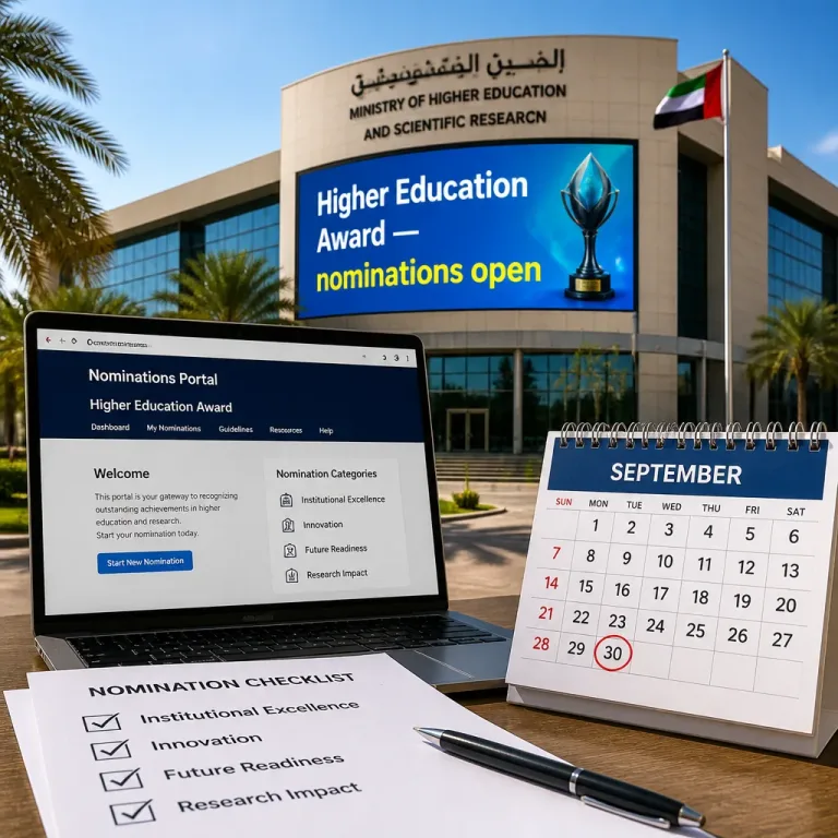 UAE sets 30 September deadline for inaugural Higher Education Award nominations