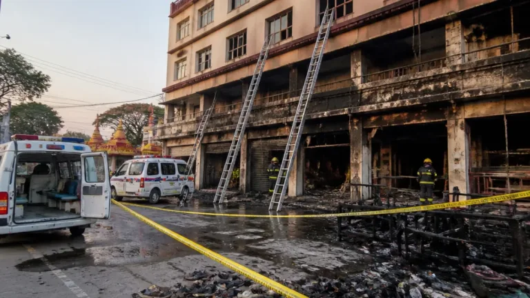 Eight killed in Tarapith hotel fire; one detained as probe begins