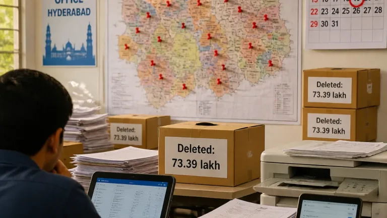 Election Commission removes 73.39 lakh names from Telangana draft rolls after SIR digitisation