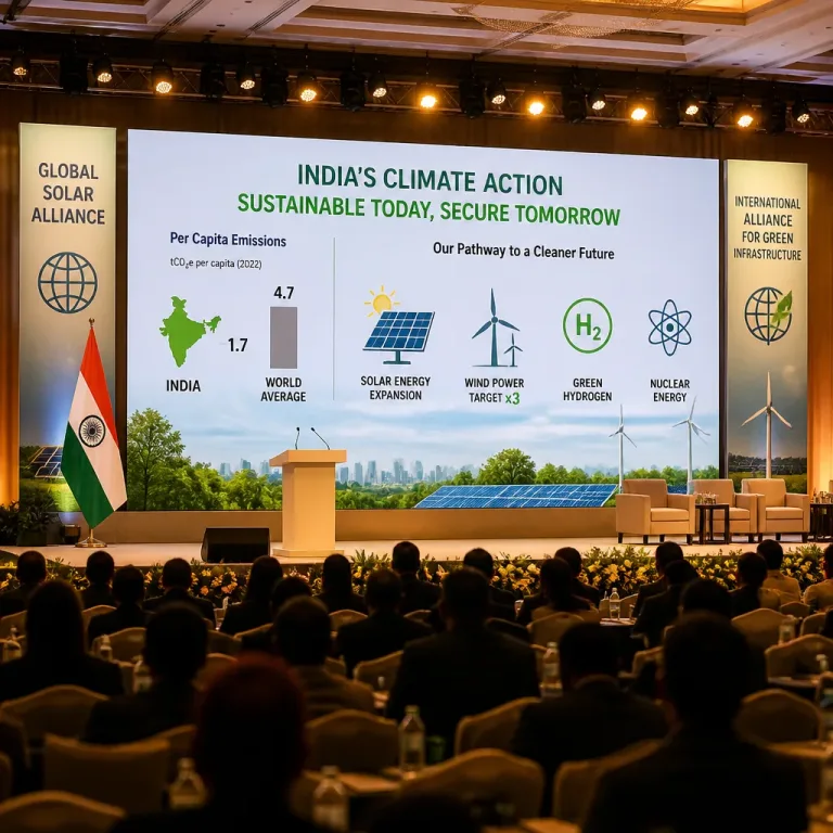 Modi: India’s per capita carbon emissions less than half global average; renewables, nuclear, green hydrogen stressed