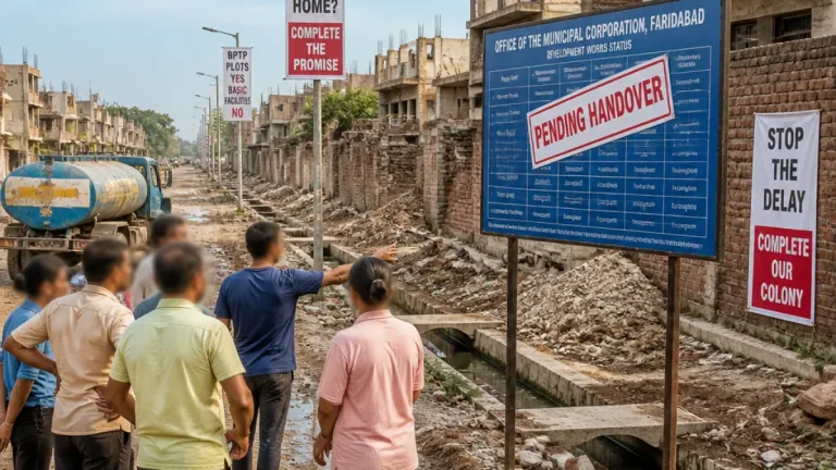 Faridabad residents continue protest as BPTP colonies remain unfinished a year on