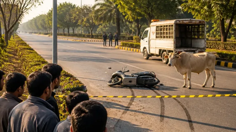 Faridabad scooter trader killed after colliding with cow on poorly lit NIT road