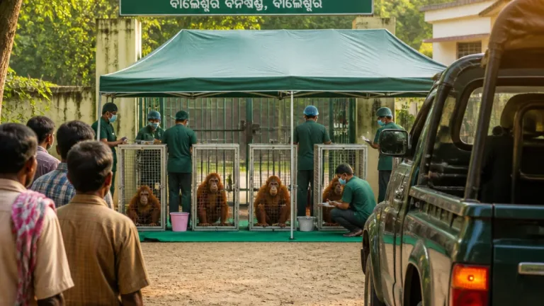 Five baby orangutans rescued from Balasore forest; officials suspect wildlife-smuggling link