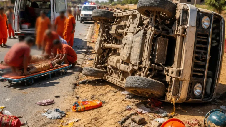 Five pilgrims killed, 41 injured in separate road accidents across Uttar Pradesh
