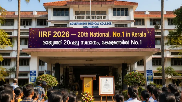 GMC Kozhikode tops Kerala, ranks 20th nationally in IIRF 2026