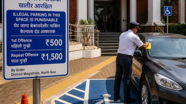 Goa issues fines for unauthorised parking in reserved PwD bays; departments told to enforce rules