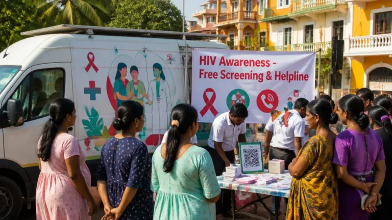 Goa launches two-month Intensified IEC drive with van, targets 10,000 households for HIV awareness