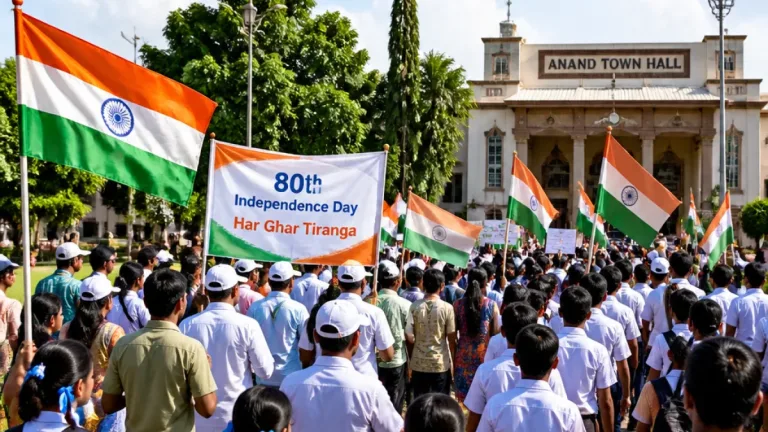 Gujarat Deputy CM Harsh Sanghavi leads Tiranga Yatra in Anand ahead of 80th Independence Day